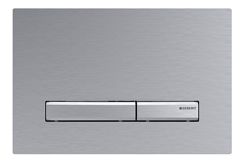 GEBERIT SIGMA50 betjeningsplade dobbeltskyl børstet krom