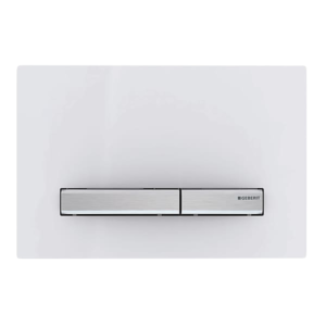 GEBERIT SIGMA50 betjeningsplade dobbeltskyl alpin-hvid