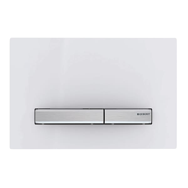 GEBERIT SIGMA50 betjeningsplade dobbeltskyl alpin-hvid