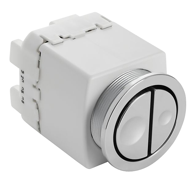 GEBERIT Pneumatisk trykknap dobbelskyl WC20. Krom