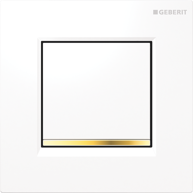 GEBERIT SIGMA30 urinalstyring med pneumatisk skyl. hvid/guld/hvid