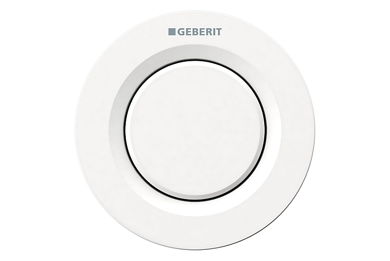 GEBERIT tryk Omega01, pneumatisk, til enkeltskyl, indbygget betjening, Alpin-hvid