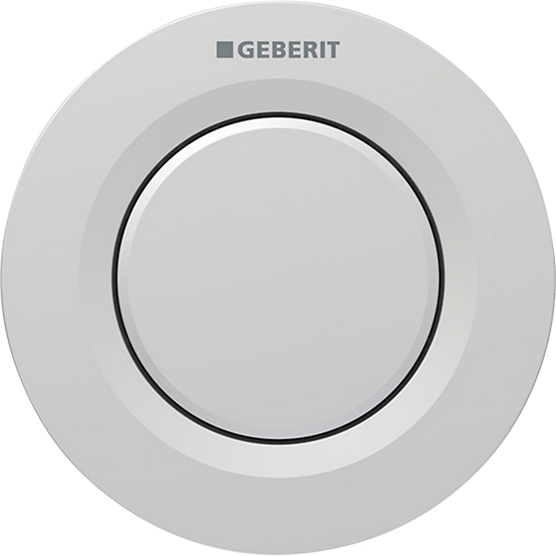 GEBERIT type 01 fjernbetjent skyllestyring pneumatisk, til enkeltskyl, indbygget. Mat krom