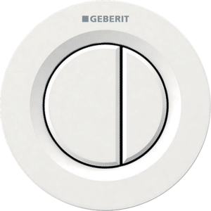 GEBERIT tryk Omega01, pneumatisk, til dobbel skyl, indbygget betjening, alpin-hvid