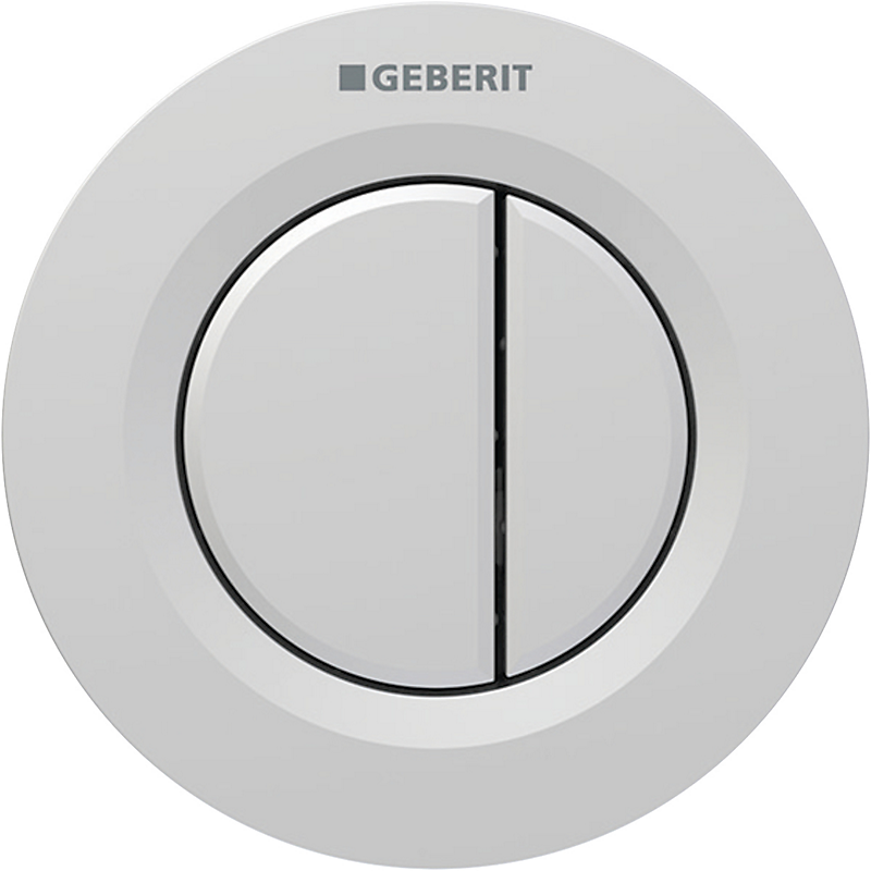 GEBERIT type 01 fjernbetjent skyllestyring pneumatisk, til dobbeltskyl, indbygget. Mat krom