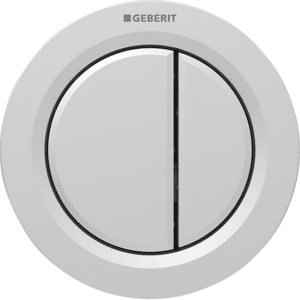 GEBERIT type 01 fjernbetjent skyllestyring pneumatisk, til dobbeltskyl, betjening på. Mat krom