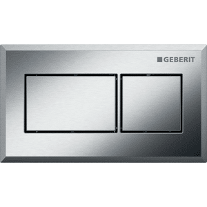 GEBERIT fjernbetjening 129x74mm pneumatisk. Børstet krom
