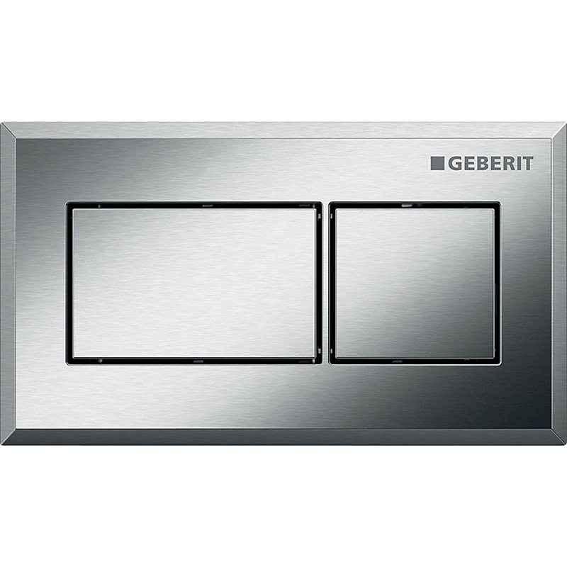 GEBERIT fjernbetjening 129x74mm pneumatisk. Børstet krom