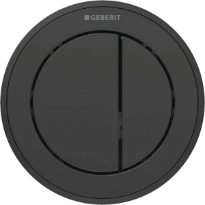 GEBERIT type 10 fjernbetjent skyllestyring pneumatisk, til dobbeltskyl, betjening på. Sort, mat sort