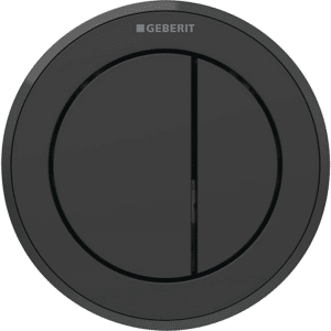 GEBERIT type 10 fjernbetjent skyllestyring pneumatisk, til dobbeltskyl, betjening på. Sort mat, sort