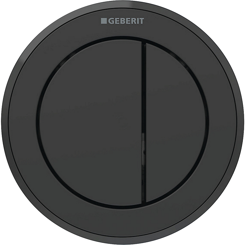GEBERIT type 10 fjernbetjent skyllestyring pneumatisk, til dobbeltskyl, betjening på. Sort mat, sort