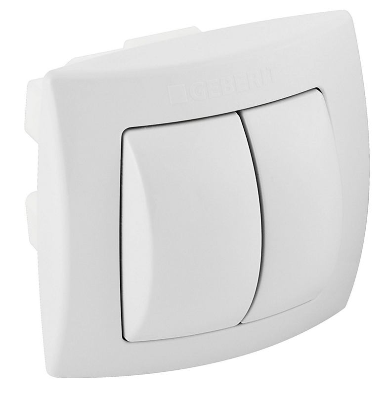 GEBERIT Prego Pneumatisk trykknap dobbeltskyl hvid