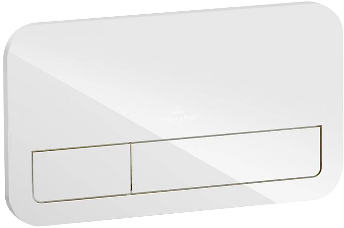 V&B ViConnect betjeningsplade 445x280x365mm hvid sikkerhedsglas