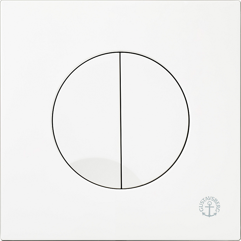 Gustavsberg Triomont XS trykplade. Hvid