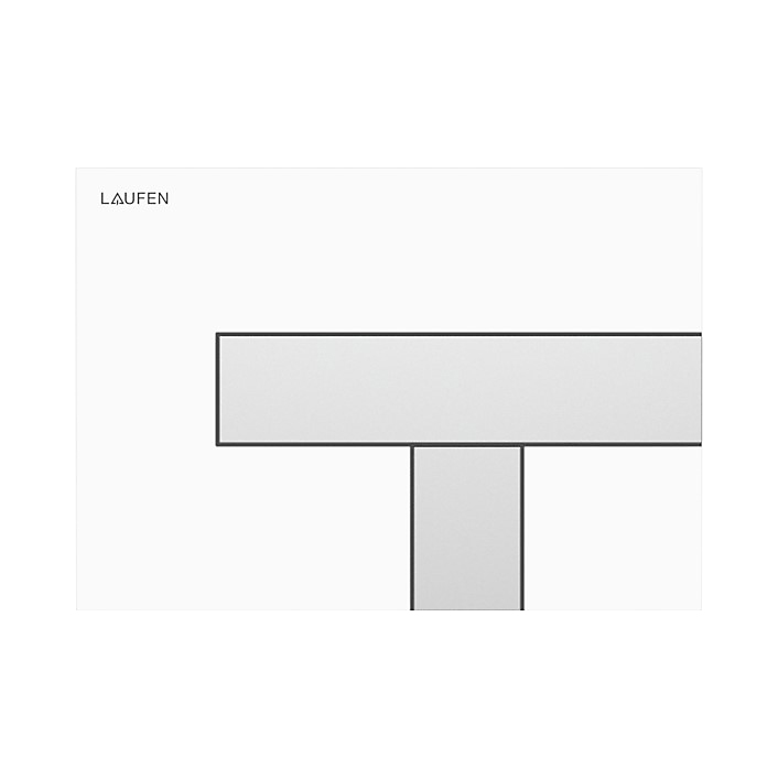 Laufen Lis tryk aw100 hvid/mk betjeningsplade aw100 duoskyl hvid/matkrom