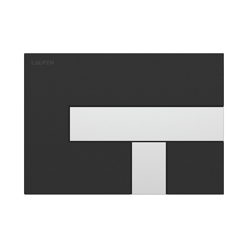 Laufen Lis tryk aw100 sort/mk betjeningsplade aw100 duoskyl sort/matkrom