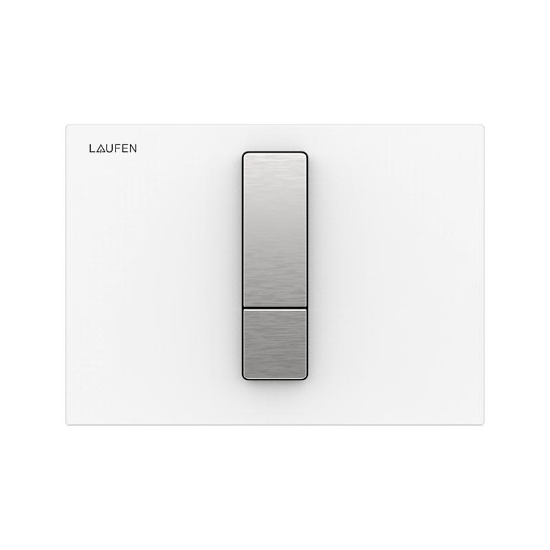 Laufen Lis aw102 betjeningsplade glas duoskyl. Hvid