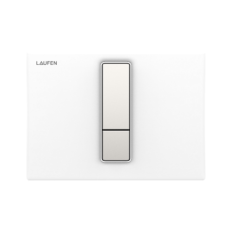 Laufen Lis tryk aw104 hvid/mk betjeningsplade aw104 duoskyl hvid/matkrom