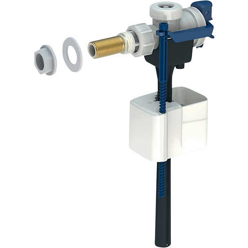 GEBERIT svømmeventil 3/8 med vandtilslutning på siden & messing nippel