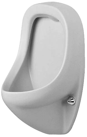 Duravit Ben Urinal. Vandtilslutning bagfra. Med flue og Wondergliss. Hvid