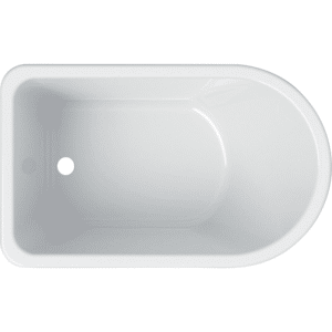 GEBERIT Bambini asymmetrisk badekar til babyer: B=47cm, Alpin-hvid / Mat, Samlet volumen 40 liter