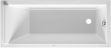 Duravit Starck badekar til indbygning 1600x700mm. Afløb i fodenden