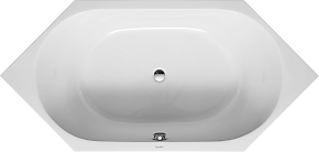 Duravit 6-kantet D-Code badekar, 1900x900 mm