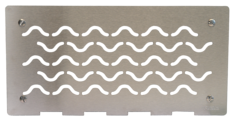 Purus Wave inspektionslem 150x300mm til kar, børstet