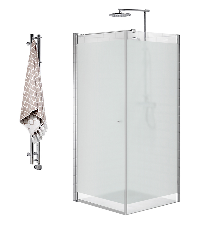 Vetro Svingdør 69x200 Justerbar Aluprofil,6mm Hærdet Silkemat Glas, EasyClean, Lige. 1 dør