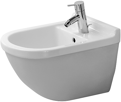 Duravit Starck 3 vægbidet 54x36cm med hanehul & WonderGliss