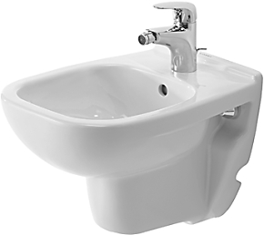Duravit D-Code vægbidet 48cm compact med hanehul