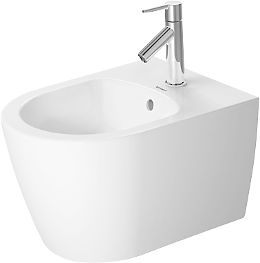 Duravit ME by Starck vægbidet compact 48x37 med hanehul & WonderGliss