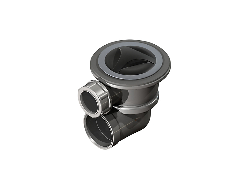 Intra Juvel rist afløbssæt til dobbel vask med plastpro, uden spacesaver