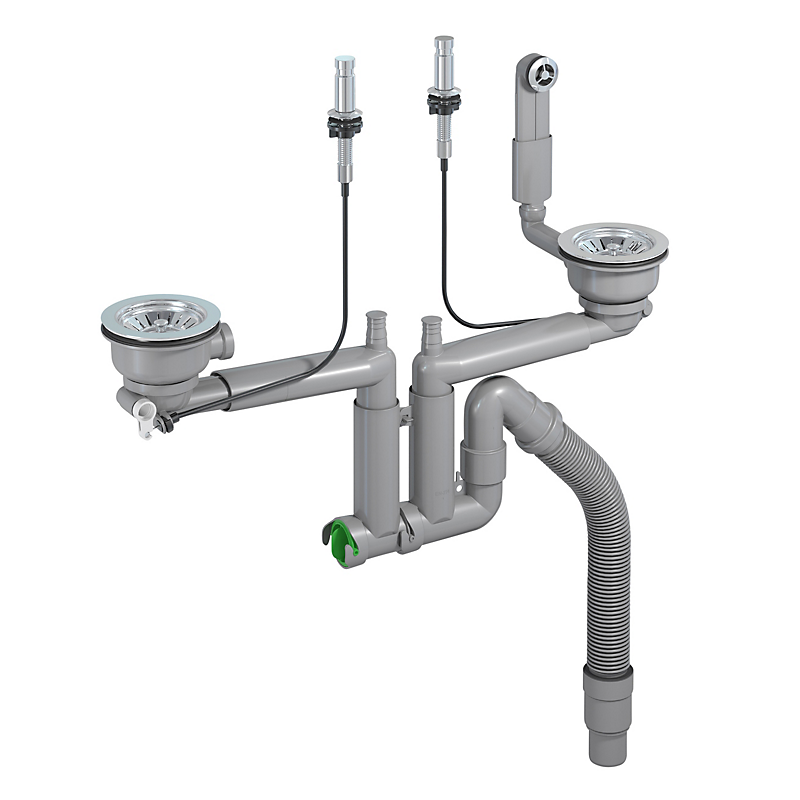 Intra Juvel afløbssæt med løft-op-ventiler til Intra Mega