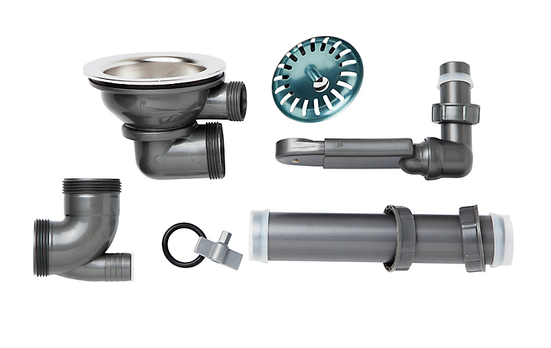 Uni afløbssæt med strainer til enkeltkumme