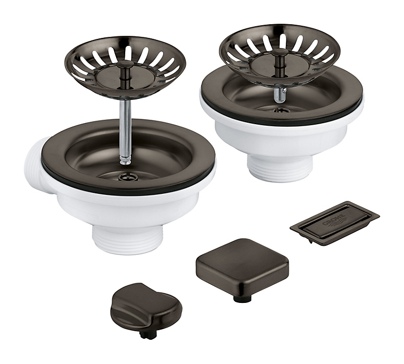 GROHE afløbsarmatur køkkenvask børstet hard graphite