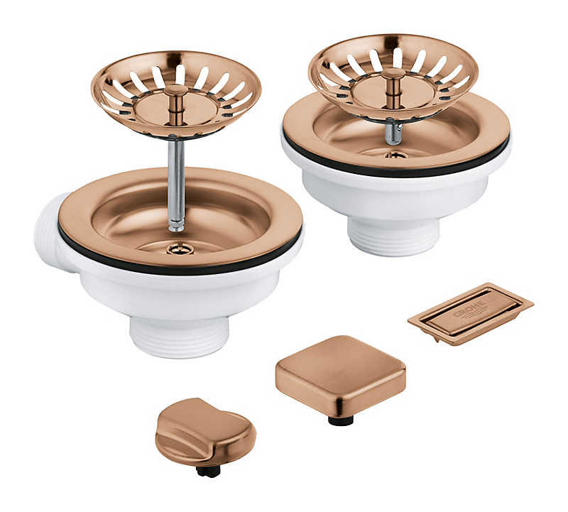 GROHE afløbsarmatur køkkenvask børstet warm sunset