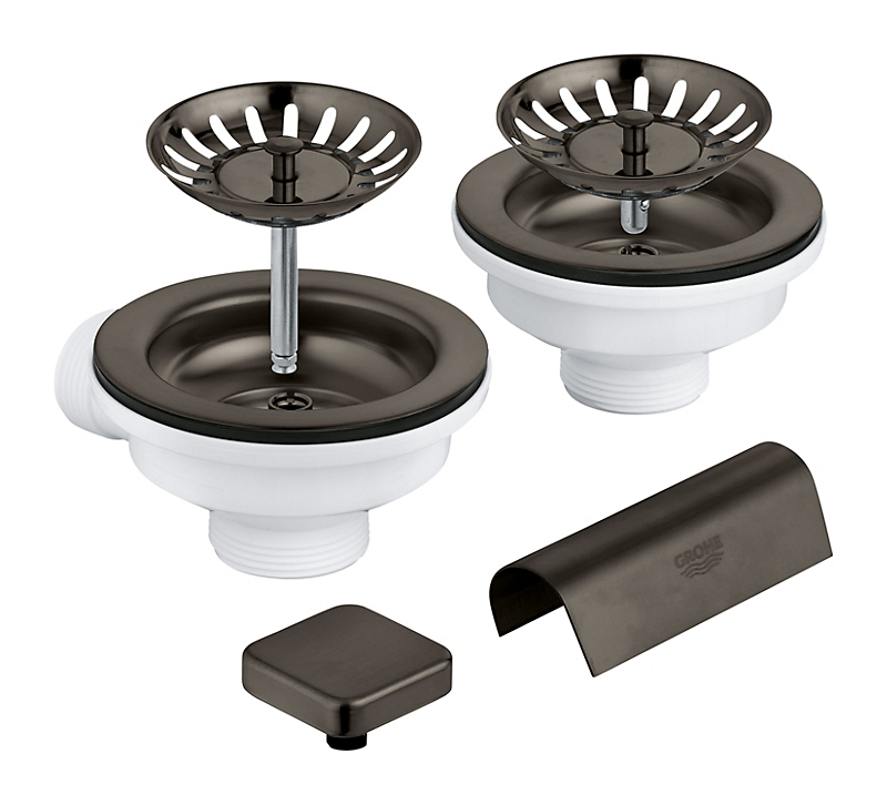 GROHE afløbsarmatur køkkenvask børstet hard graphite