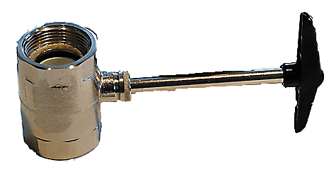 Milton Kugleafløbsventil, 1 1/4'' med t-greb