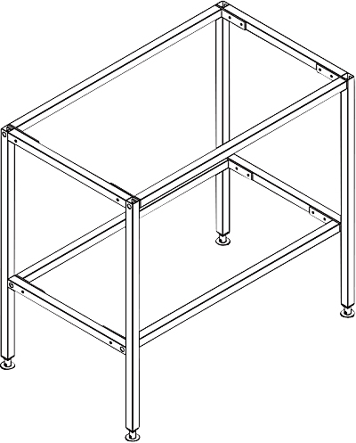 Purus Stativ til Purus Køkkenbord 890x570x1700mm rustfri/syrefast
