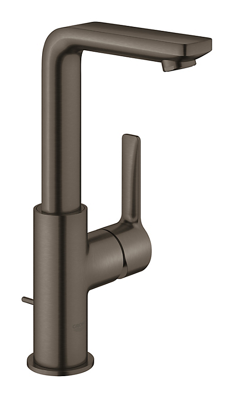 GROHE Lineare new håndvaskarmatur 128mm tud med clickventil. Børstet Hard