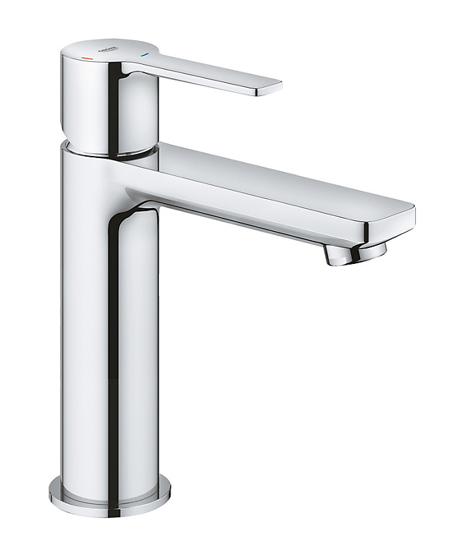 GROHE Lineare håndvaskarmatur 128mm tud med clickventil. Forkromet