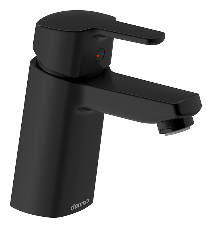 Damixa Pine håndvaskarmatur, rub clean, 6l/min, mat sort