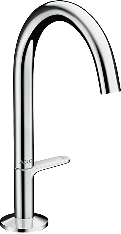 hansgrohe AXOR One håndvaskarmatur 140mm tud med push-open, forkromet