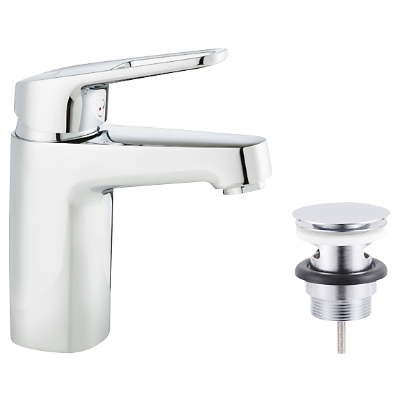 FMM Siljan håndvask med push downventil 6l.g3/8 m/koldstart, soft closing, keramisk patron.