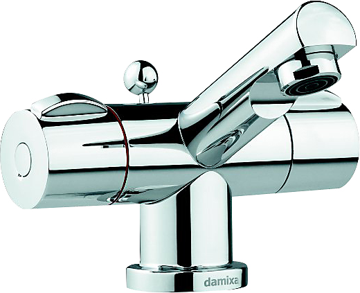 Damixa Titan håndvaskarmatur 2-grebs 83mm tud med bundventil, krom