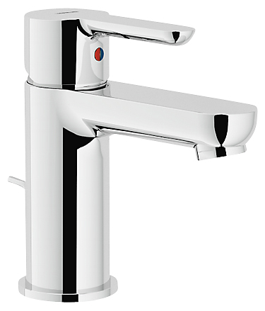 Image Håndvaskarmatur med bundventil. Krom