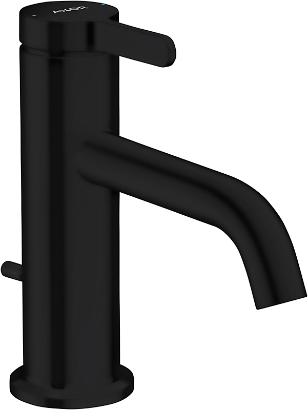 hansgrohe AXOR One håndvaskarmatur 130mm tud med bundventil, mat sort