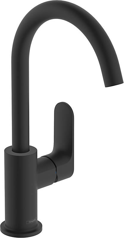 hansgrohe Rebris S 1-grebs håndvaskarmatur 210 med svingtud og løft-op bundventil, mat sort