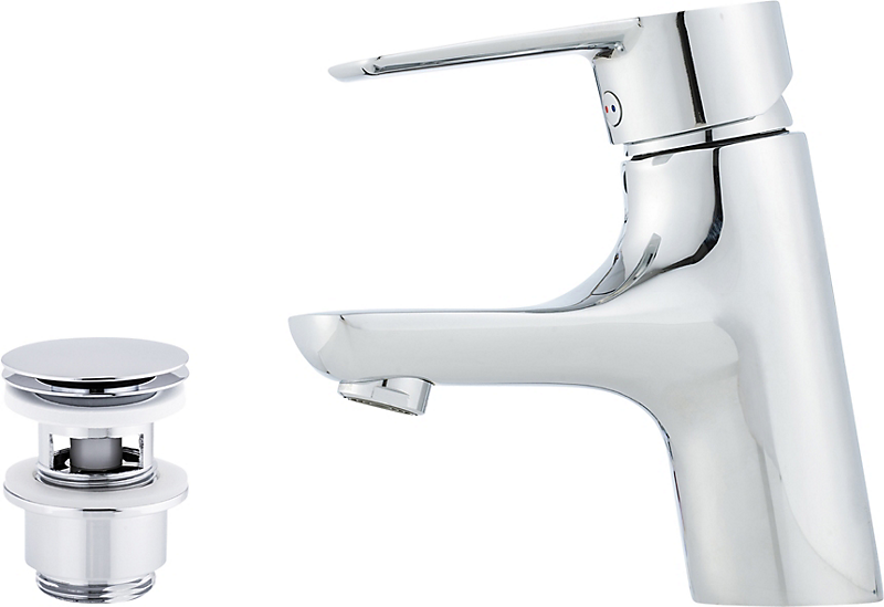 Mora Cera håndvaskarmatur g3/8, b5, 5 l./min. med push down bundventil. Krom